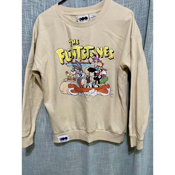 Sweatshirt Looney Tunes in Flinstones Vehicle from Warner Brothers SZ Small. - Picture 1 of 8